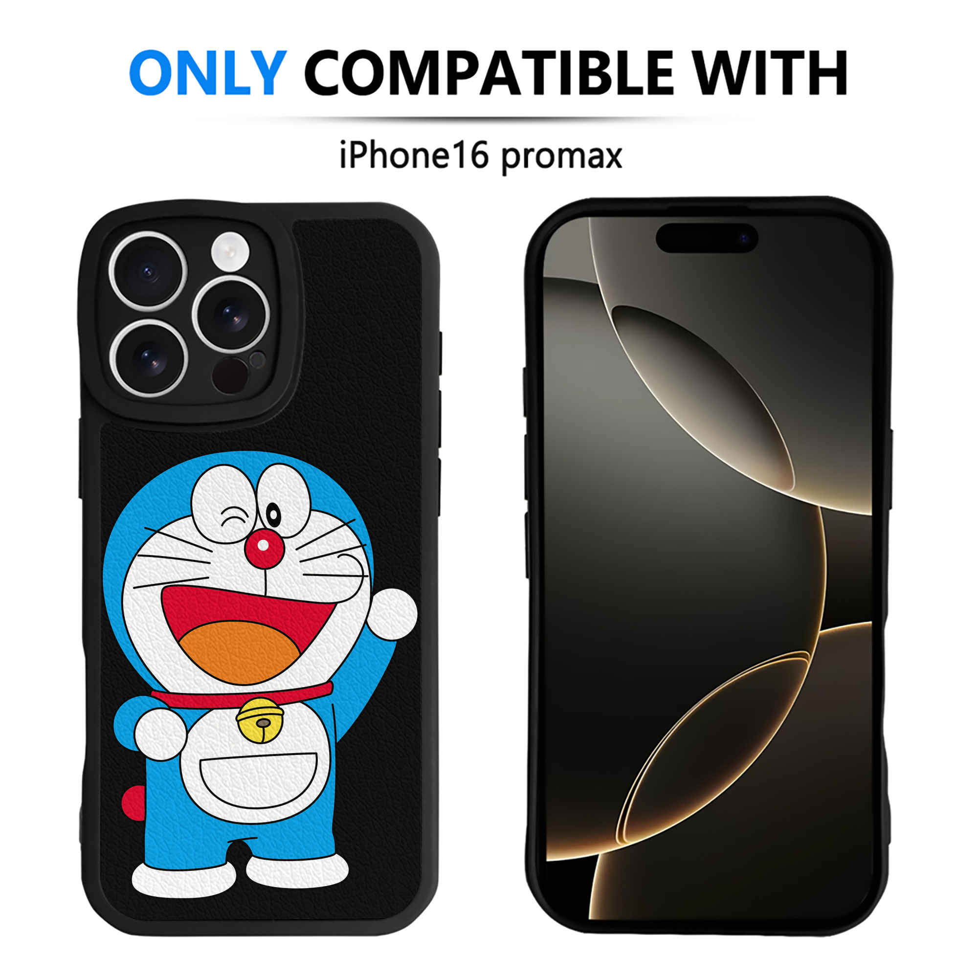 （画像用） ドラえもん Doraemon 【iPhone 16シリーズ対応】シリコンスマホケース（レザー調） 材質：シリコン